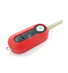 Carcasa llave Fiat 500 roja 2
