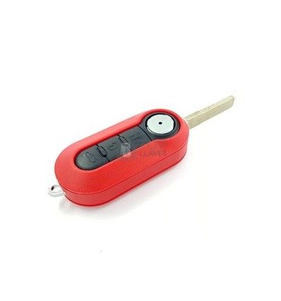 Carcasa llave Fiat 500 roja