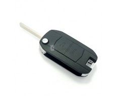 Carcasa llave Opel, perfil HU100, dos botones, horizontal