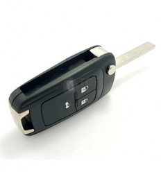 Carcasa llave Opel, perfil HU100, tres botones, modelo moderno 2