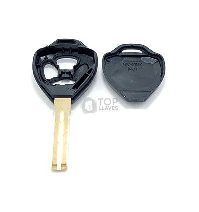 Carcasa llave Toyota, perfil TOY48, tres botones, espadin fijo