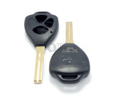 Carcasa llave Toyota, perfil TOY48, tres botones, espadin fijo