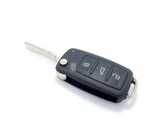 Carcasa llave Volkswagen, tres botones, modelo moderno