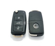 Carcasa llave Volkswagen, tres botones, modelo moderno Carcasa llave Volkswagen, tres botones, modelo moderno