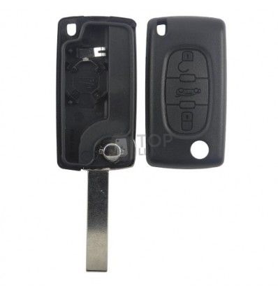 Carcasa llave Peugeot 307, 407, Expert, tres botones