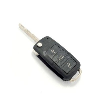 Carcasa llave Volkswagen, perfil HU66, tres botones