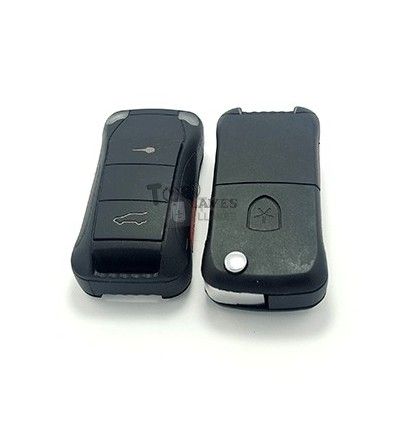 Carcasa llave Porsche, dos botones + panic