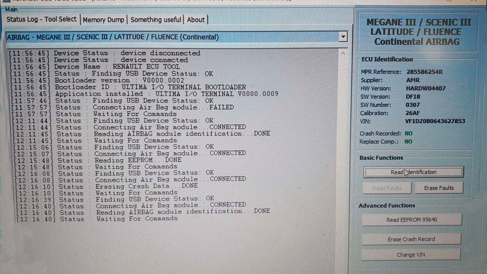 resetear software centralita