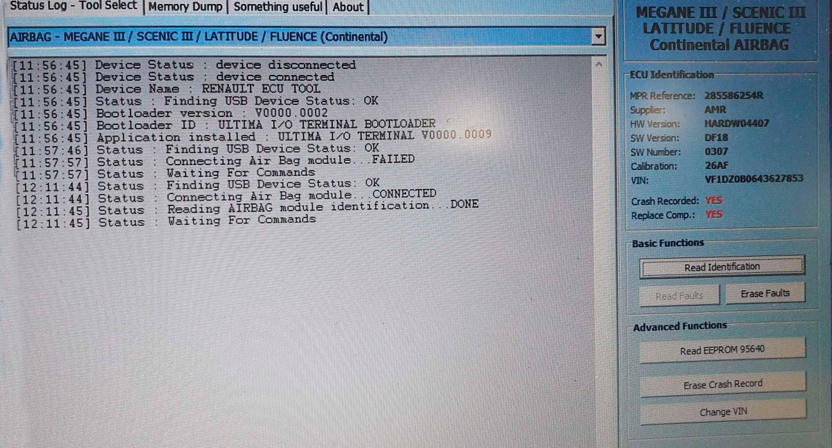 resetear software centralita