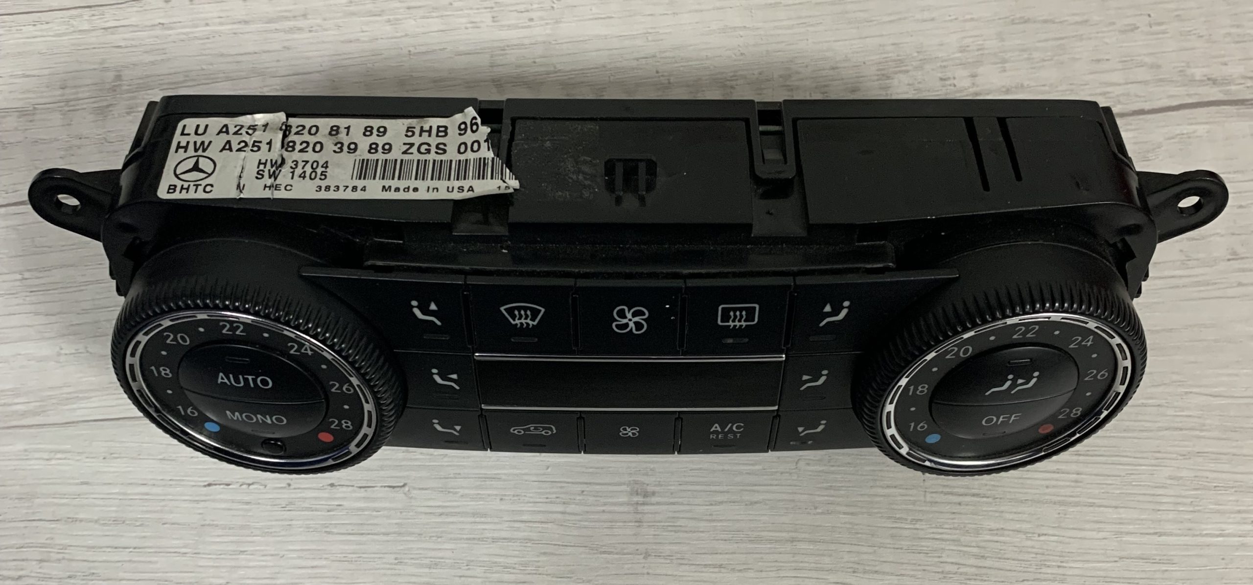 controlador de temperatura mercedes ml320 aire acondicionado LU A2518208189 5HB 96