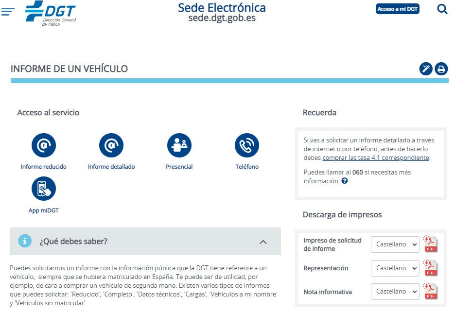 dgt informe vehiculo compra
