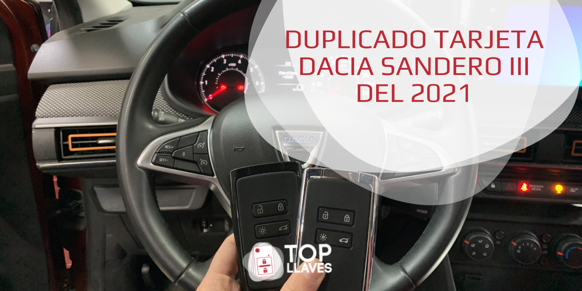 duplicado tarjeta mando vehículo topllaves dacia sandero