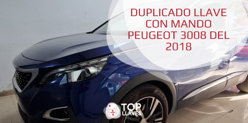 duplicado llave con mando peugeot 3008