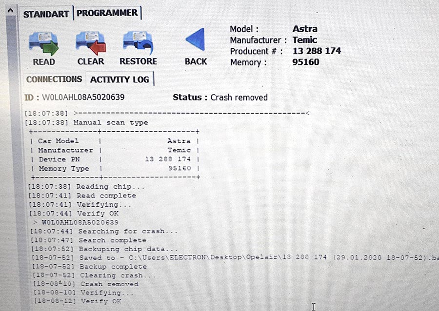 Software de restauración de airbag de TopLlaves